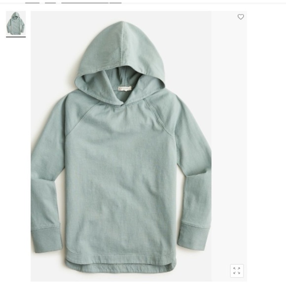 J.Crew Crewcuts Girls' lightweight hoodie in Slate Green Size XXS (2-3) NWT - Picture 1 of 2